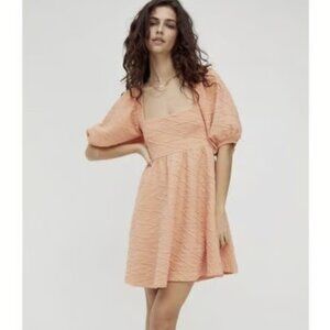NWT Free People Babydoll Violet Mini Dress In Grapefruit Size L